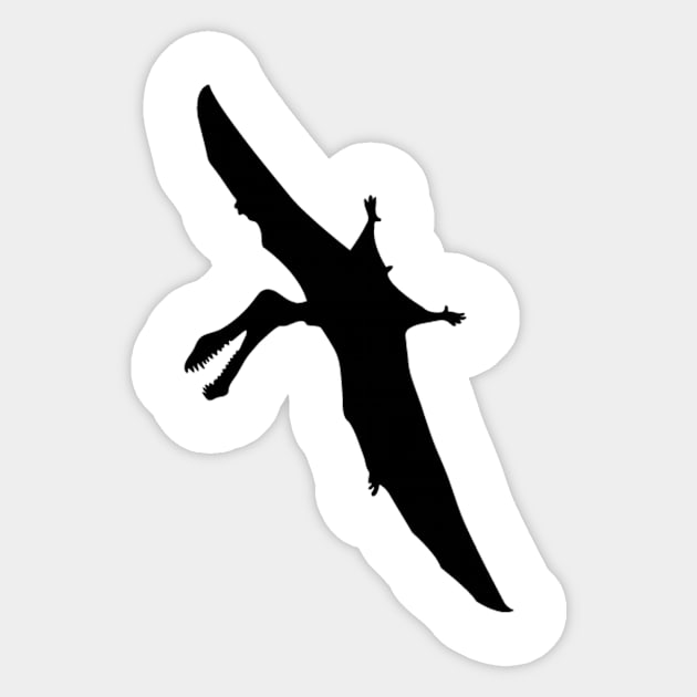 Flying Pterodactyl Silhouette Sticker by AustralianMate